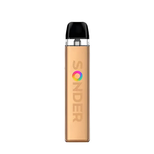 Geek Vape Sonder Q2 Vape Kit in luxurious Mocha Gold – Available now in Leamington Spa, Coventry, and throughout Warwickshire, with quick UK-wide shipping.
