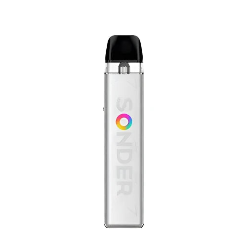 Geek Vape Sonder Q2 Vape Kit in the sleek and modern Moonlight Silver – Now available in Leamington Spa, Coventry, and Warwickshire, with fast UK-wide delivery.