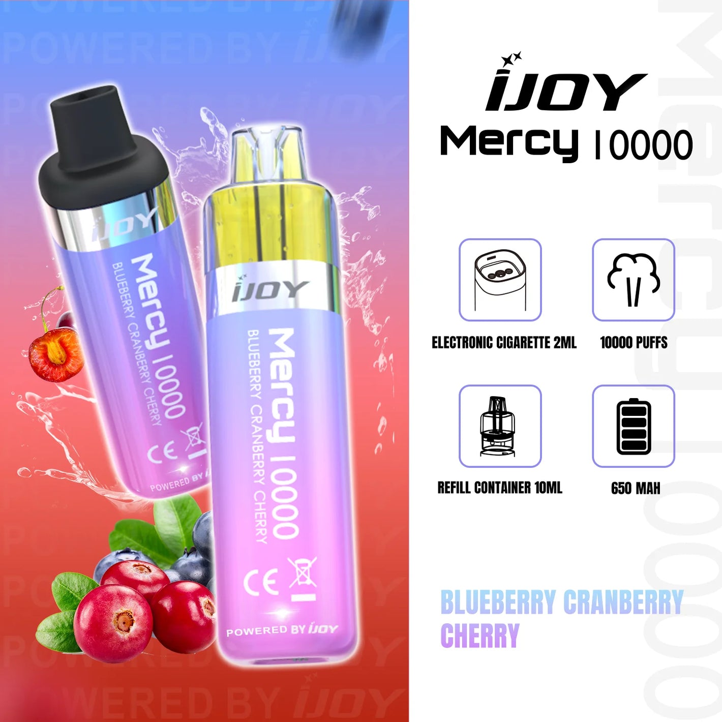 Blueberry Cranberry Cherry 10k Puff Disposable