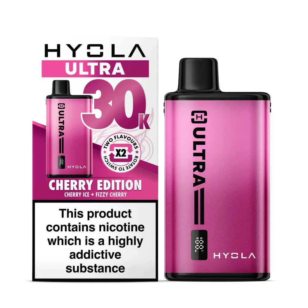 Order HYOLA Ultra 30K Cherry Vape – Bold Cherry Taste, Delivered Fast to Leamington Spa, Warwickshire, Coventry & Nationwide UK
