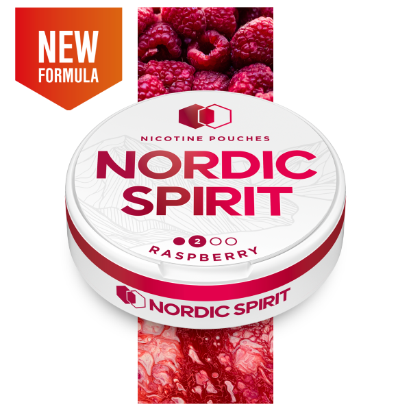 Nordic Spirit Raspberry Nicotine Pouches – Fruity and Fresh – Local Pickup and delivery in Leamington Spa & UK-Wide Delivery