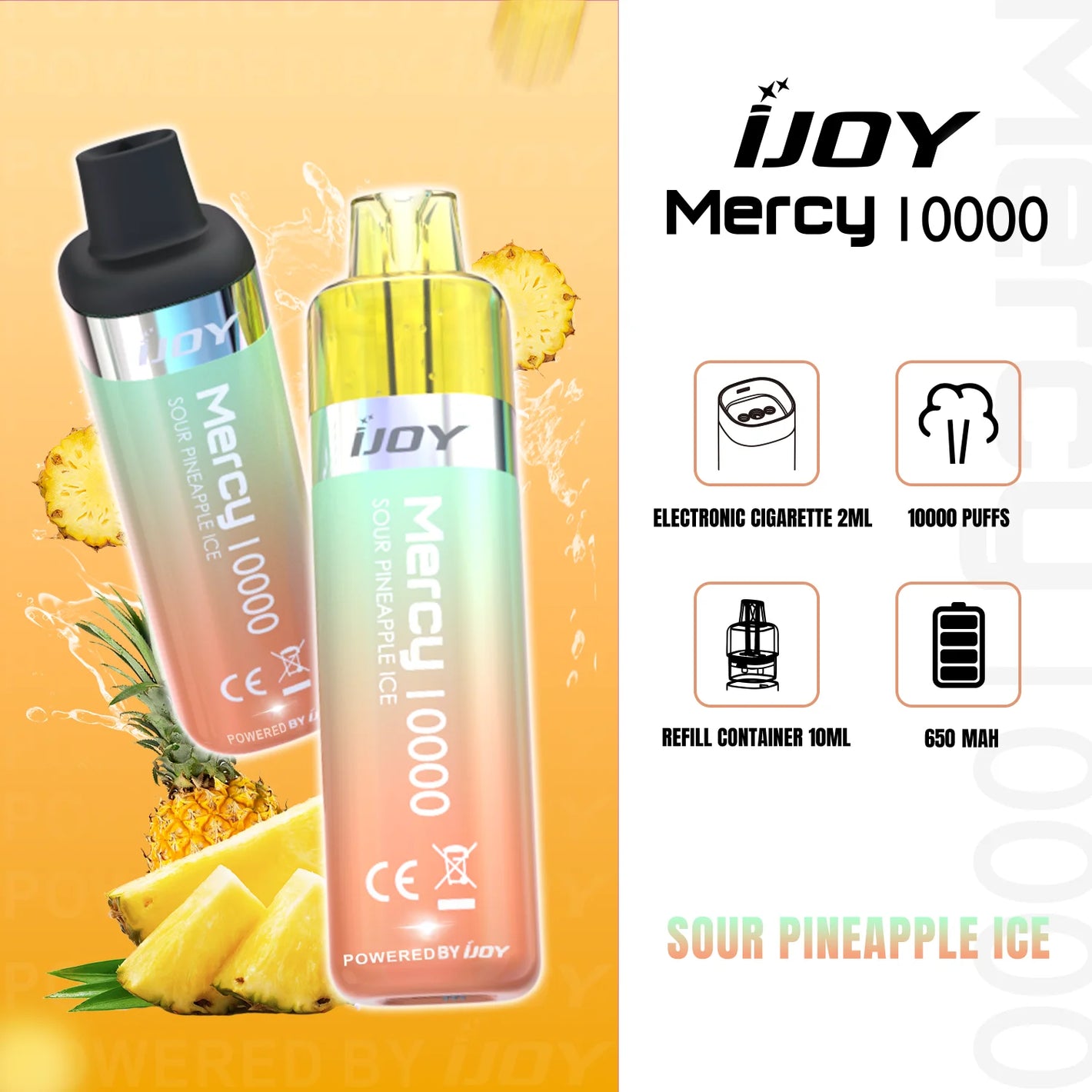 Sour PineApple Ice 10k Puff Disposable