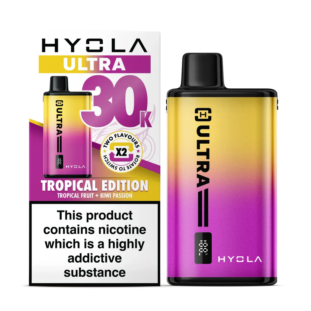 HYOLA Ultra 30K Vape – Exotic Tropical Fruit, Kiwi & Passion Flavour – juicy and Tangy Blend Delivered Fast Across Leamington Spa, Warwickshire & the UK
